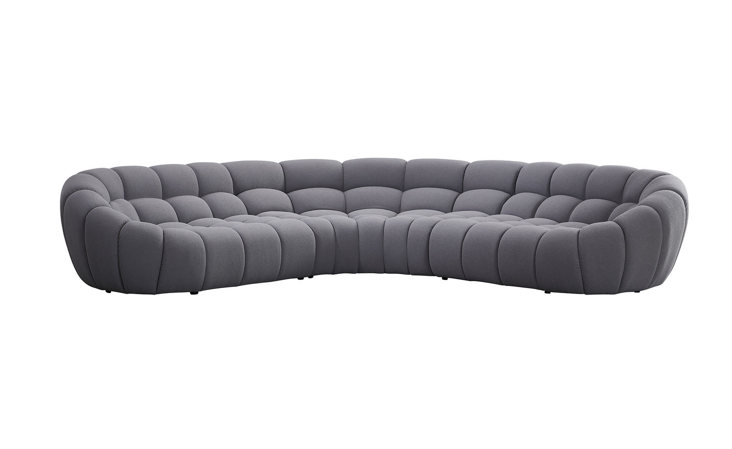 Bubbles Grey Teddy 124" OVERSIZE Sectional MI-2126