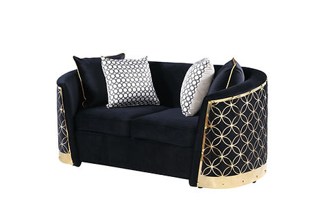 Athena Black Sofa and Loveseat S3800