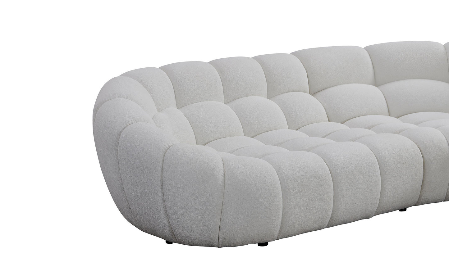 Bubbles White Teddy 124" OVERSIZE Sectional MI-2126