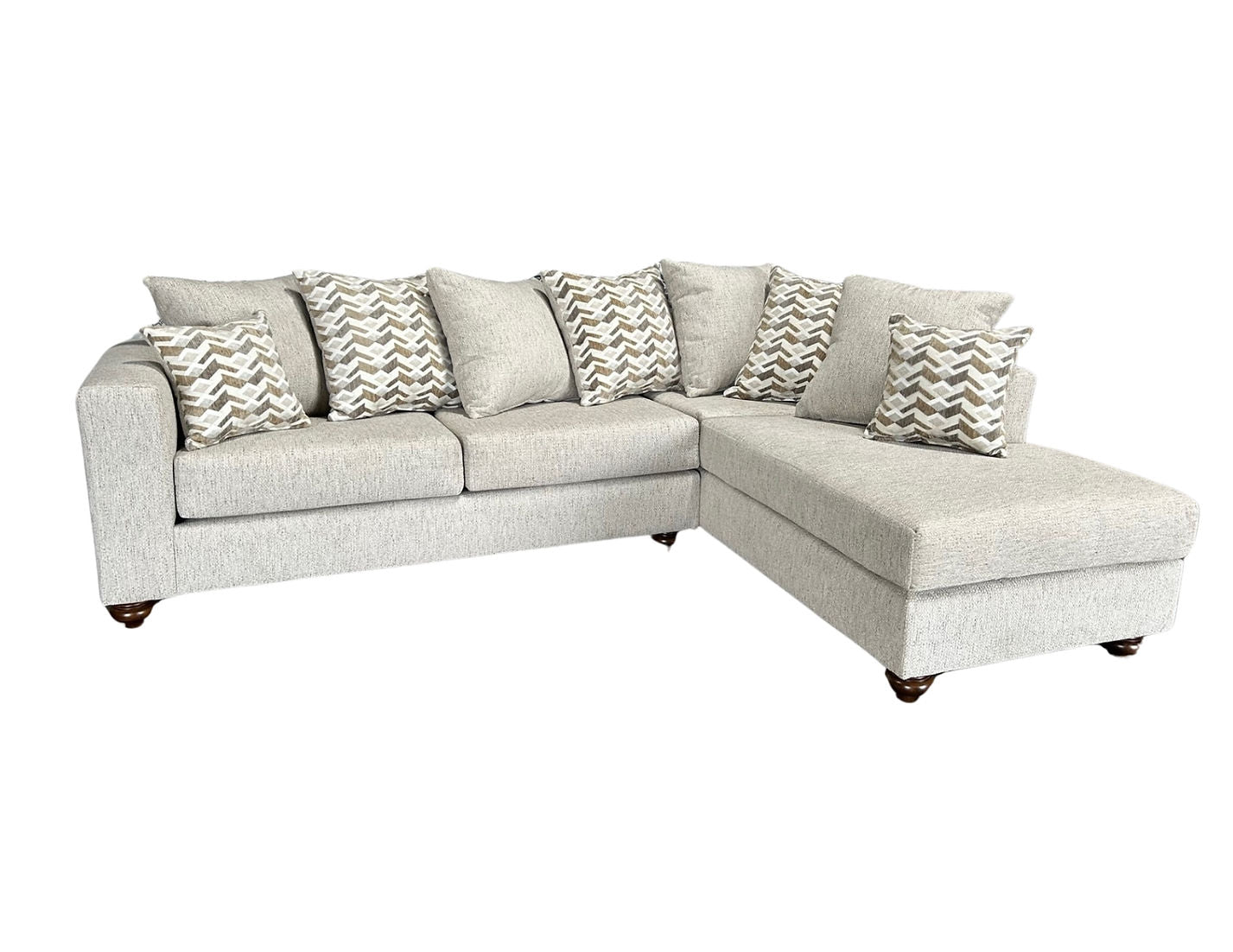 S325 Decora Grey Fabric Sectional