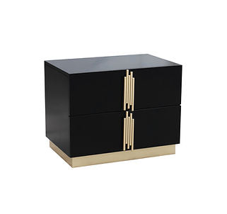 Evan Black/Gold Bedroom Set B7550