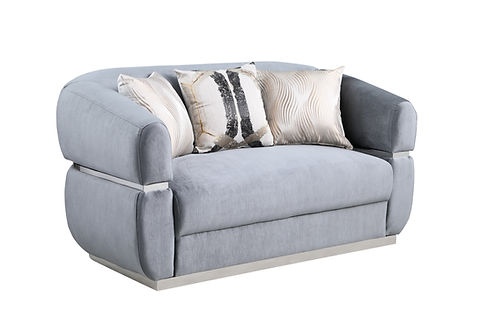 Carmela Grey Fabric Sofa and Loveseat S3500