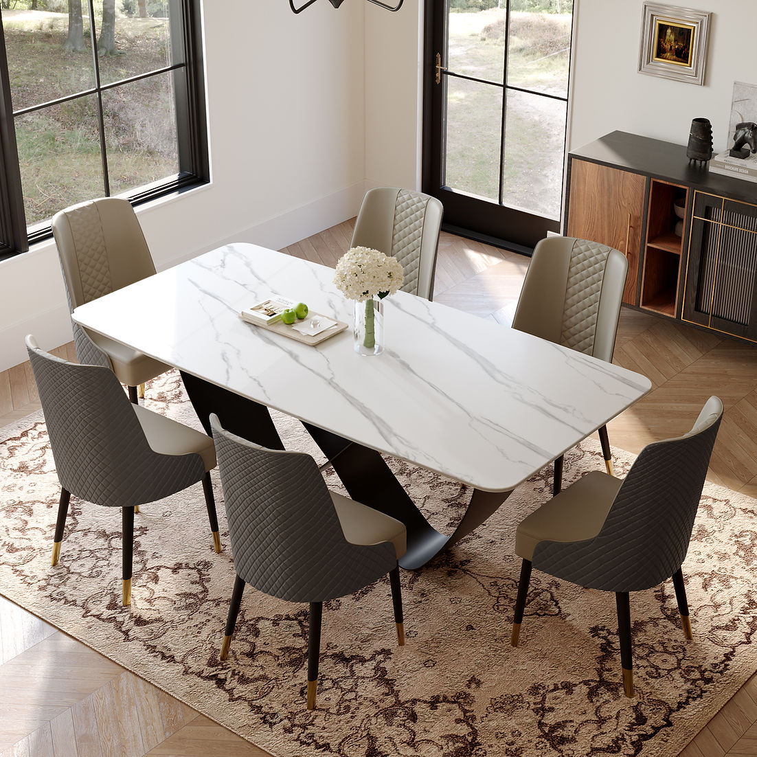 79" Jewel White Table (Sintered Stone)