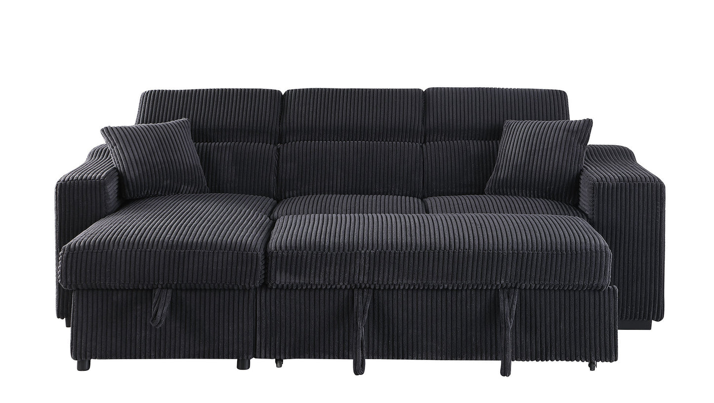 Bonaterra Black Reversible Sectional Pull-Out Bed S8977