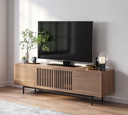 Mid Town Dark Wood  Tv Stand (70.87")