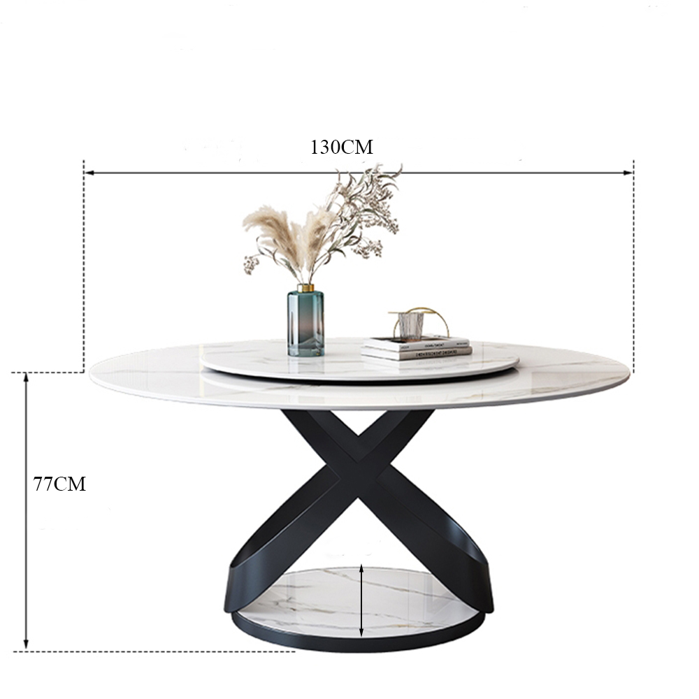 52" Brooks White Table  (Sintered Stone)