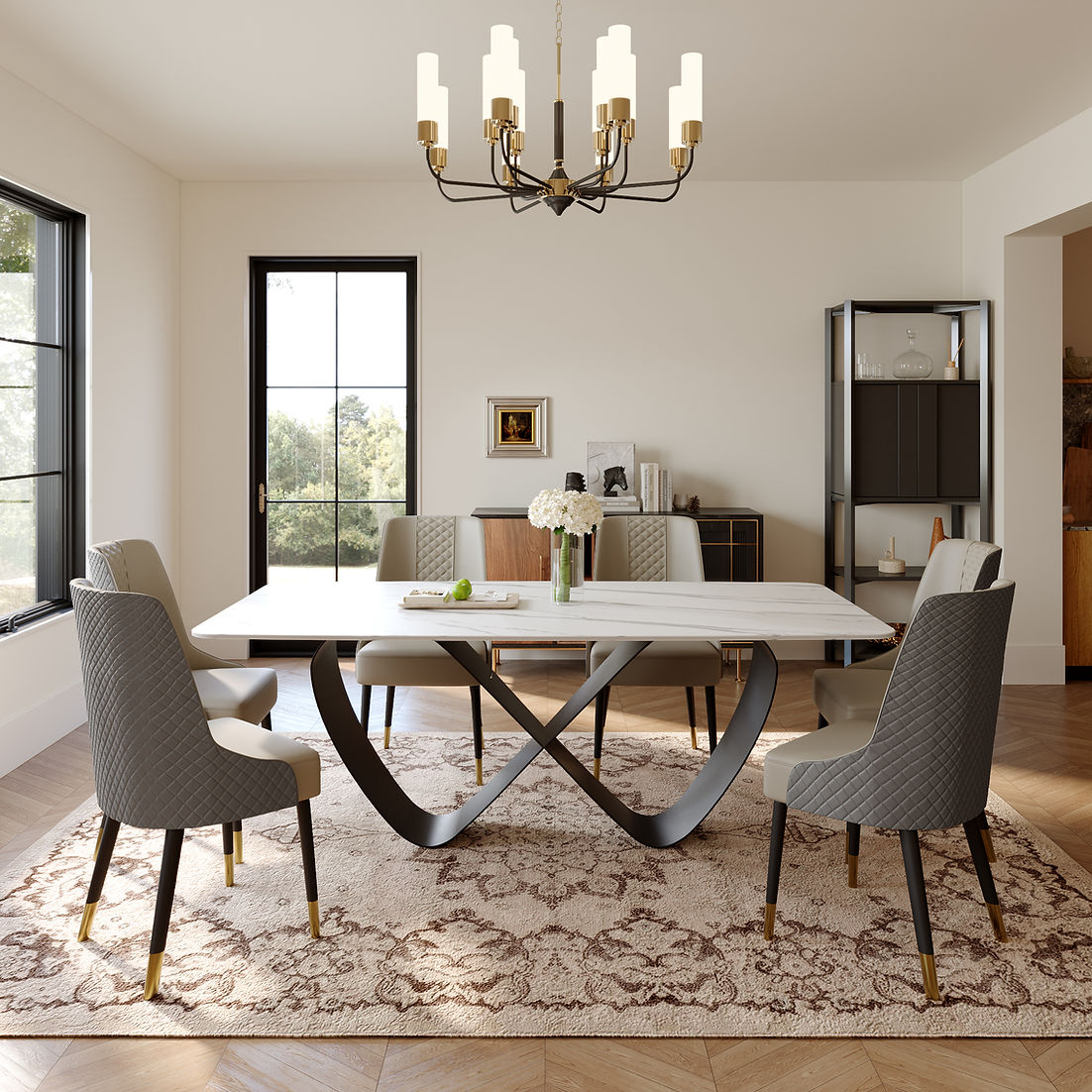 79" Jewel White Table (Sintered Stone)