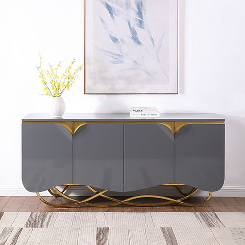 Brivo Grey/Gold Console Table A-C15