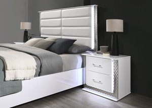 Dina White LED Platform Bedroom Set B79