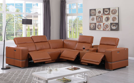 Franco Carmel  6pc 2-POWER Reclining Sectional MI-1122