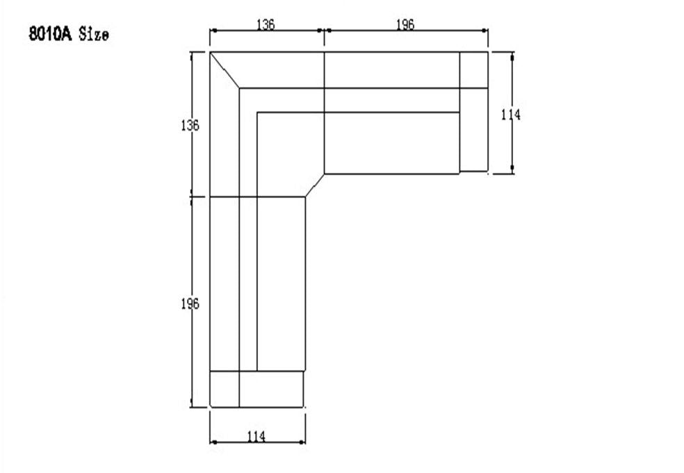 Domo White  Sectional MI-8010A