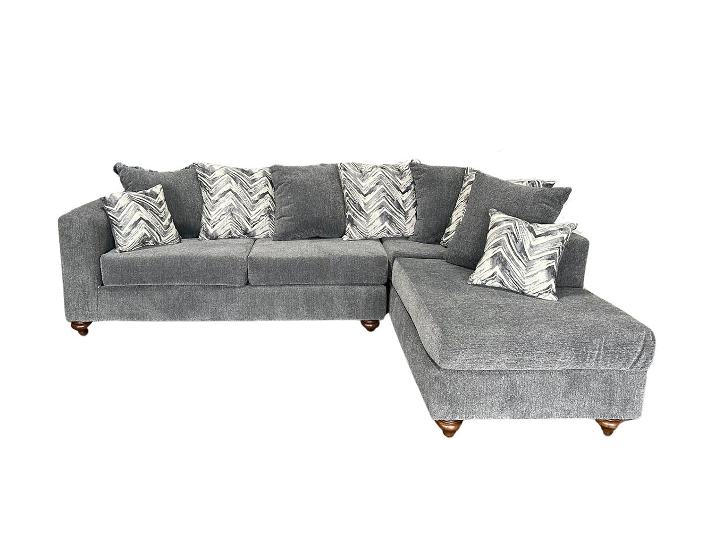 S305 Zander Grey Fabric Sectional