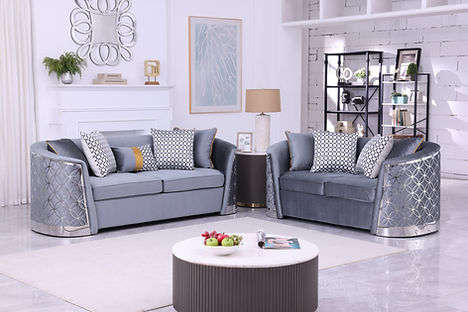Athena Grey Sofa and Loveseat S3800