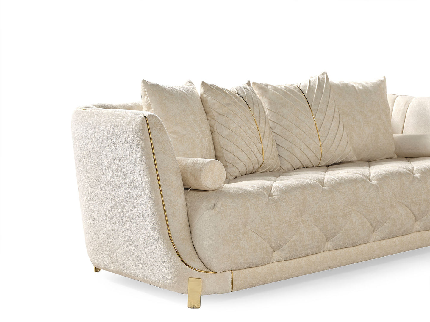 Elit Off White Sofa and Loveseat