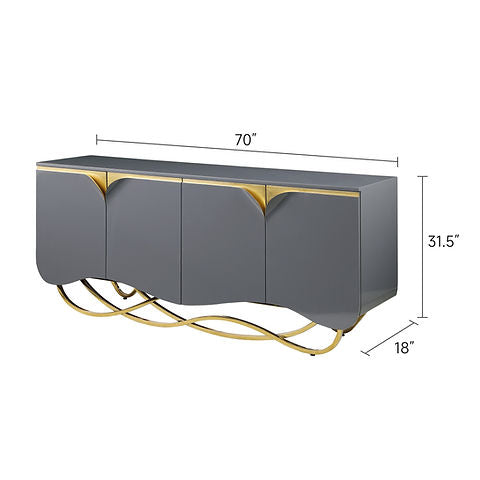 Brivo Grey/Gold Console Table A-C15