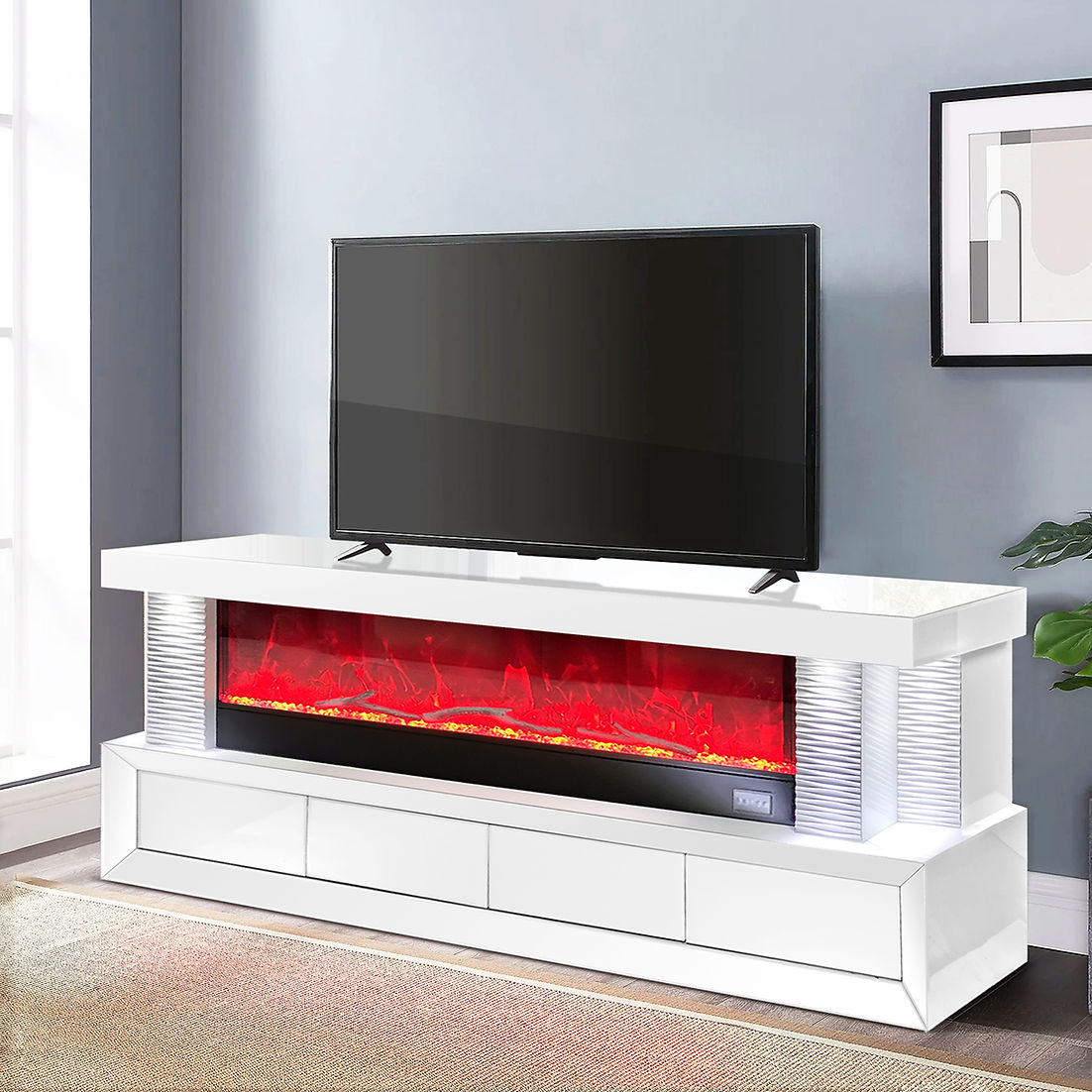 A-TV2 Havana LED/BLUETOOTH FIREPLACE TV STAND