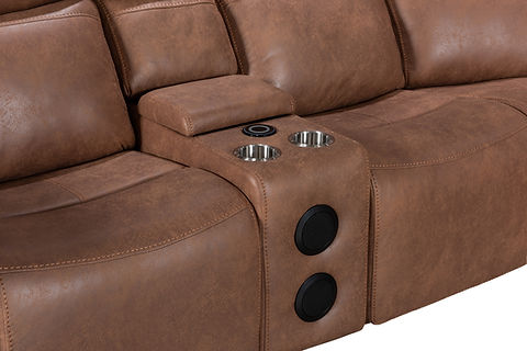 Romina Mocha POWER/LED/BLUETOOTH SPEAKERS Reclining Sectional S7900