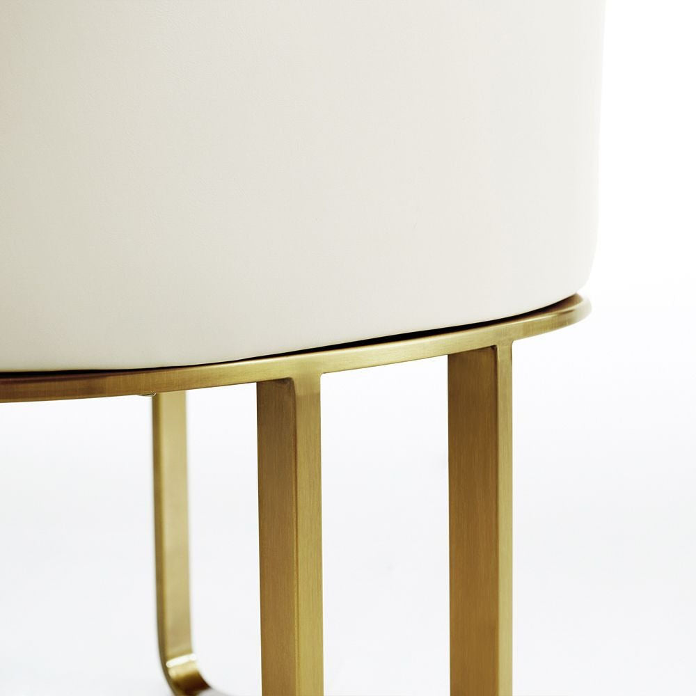 Arko Leather Beige/Gold Chair