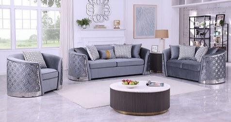 Athena Grey Sofa and Loveseat S3800