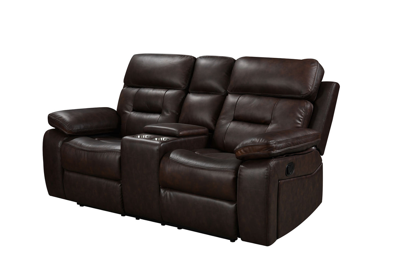 Dallas Brown LEATHER 3pc Reclining Set S8232