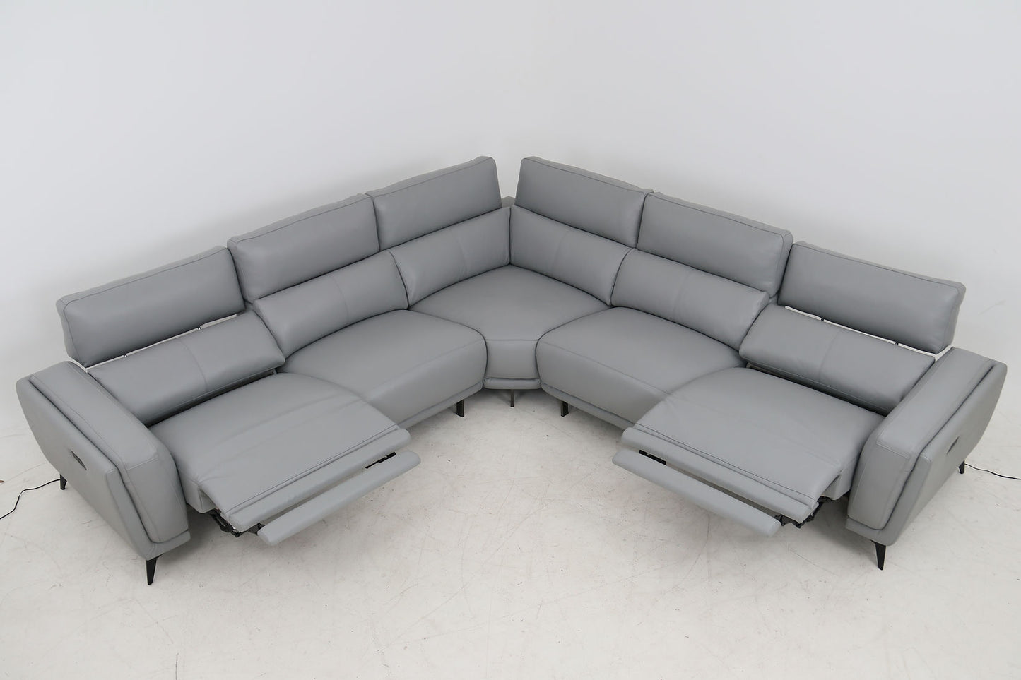 Lorenzo Grey 2-POWER Reclining Sectional MI-2311