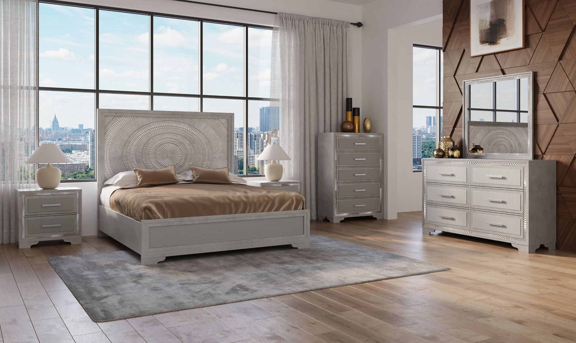 Miramar Grey Panel Bedroom Set B5950 Harwin Furniture Miramar Grey Panel Bedroom Set B5950 Harwin Furniture