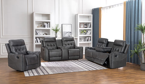 Rita Grey 3pc Reclining Set S6500