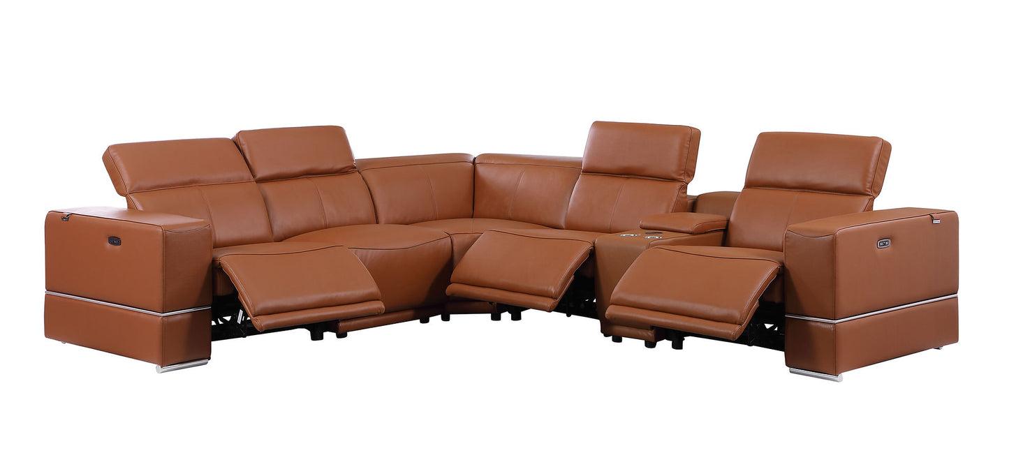 Franco Carmel  6pc 2-POWER Reclining Sectional MI-1122