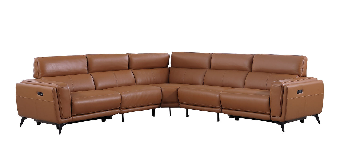 Lorenzo Camel 2-POWER Reclining Sectional MI-2311