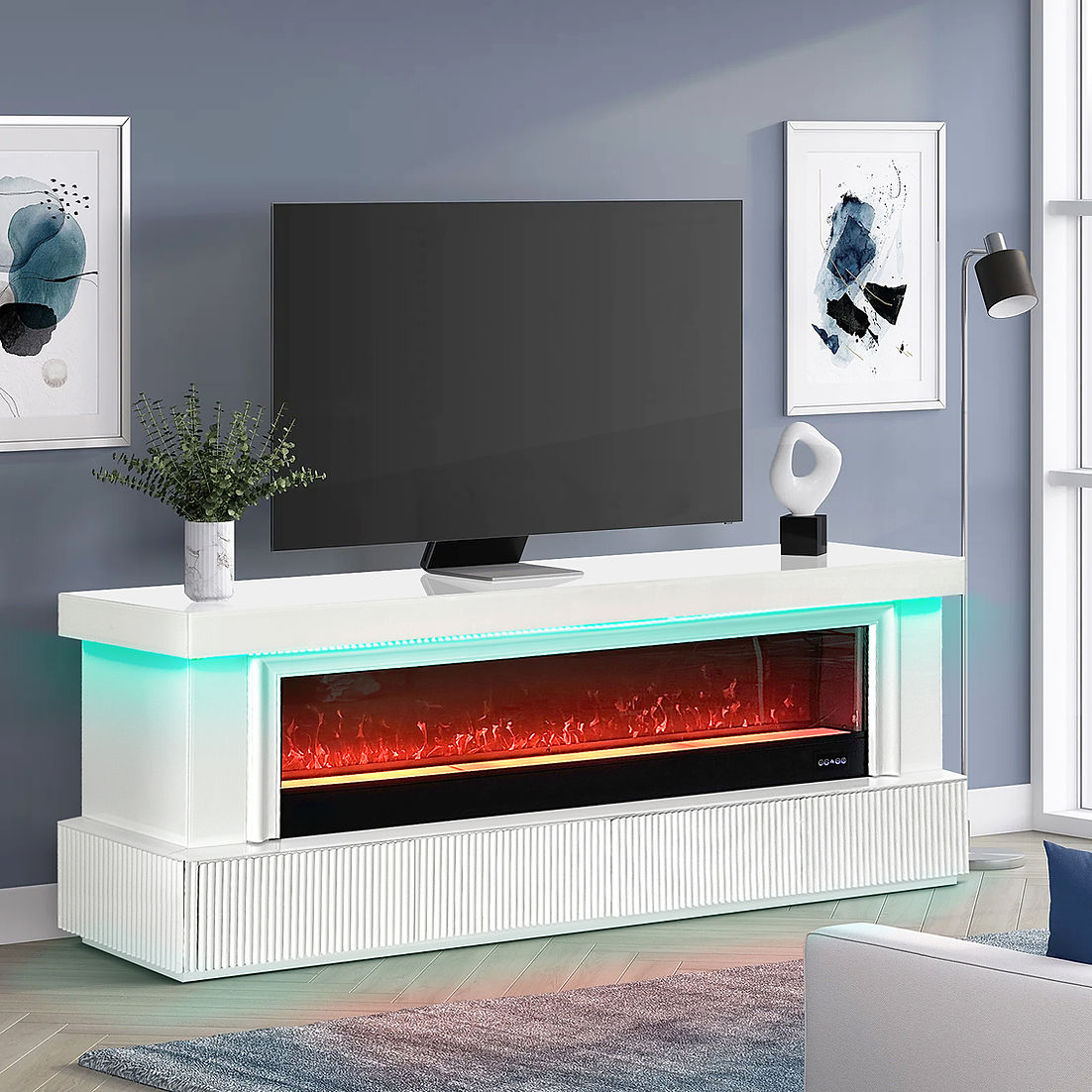 A-F03 Pebble LED/BLUETOOTH Fireplace