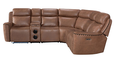 Romina Mocha POWER/LED/BLUETOOTH SPEAKERS Reclining Sectional S7900