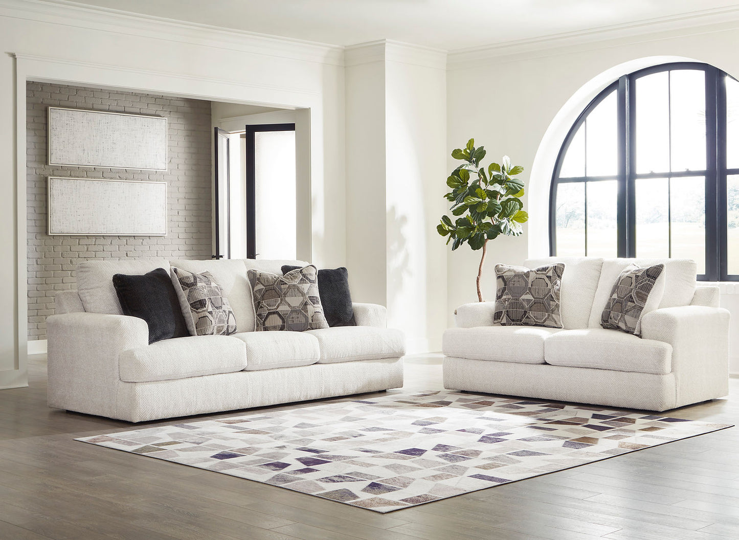 Karinne Linen Sofa and Loveseat 31403