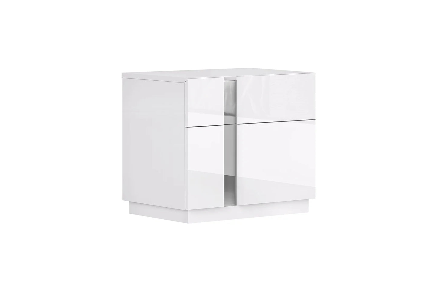 Chloe Collection White Platform Italian Bedroom Set B82