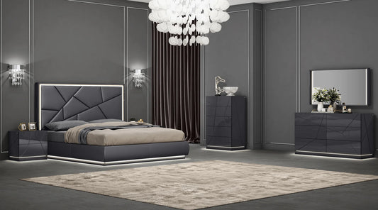 Zoe Collection Graphite Italian Bedroom Set B89