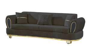 Kelebek Grey Velvet Sofa and Loveseat S5501