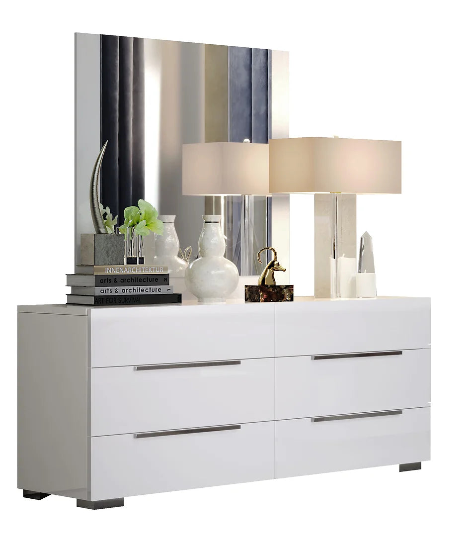 Premium Collection White LED Italian Bedroom Set