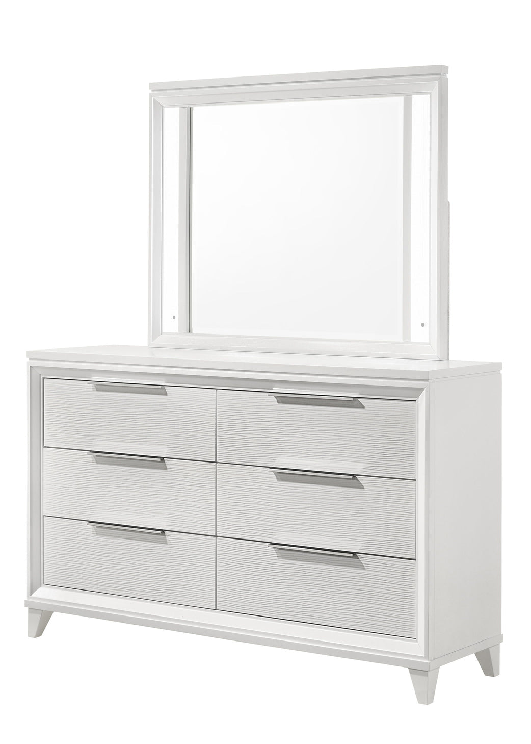 Cressida White LED Panel Bedroom Set B7300