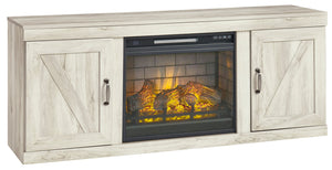 Bellaby Whitewash 60" TV Stand with Electric Fireplace EW0331-268
