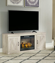 Load image into Gallery viewer, Bellaby Whitewash 60&quot; TV Stand with Electric Fireplace EW0331-268
