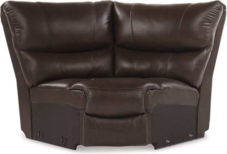 Family Circle Dark Brown 4pc RAF POWER Reclining Sectional