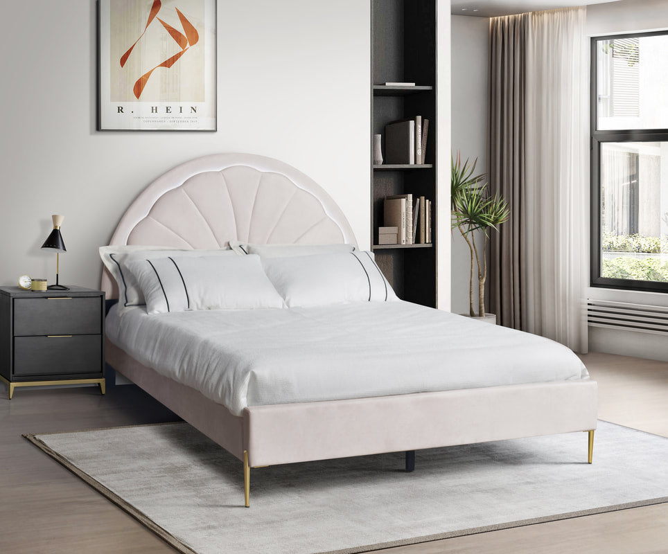 Flora Pink LED Platform Bed