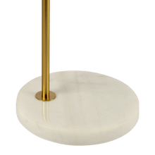 Load image into Gallery viewer, Haven Clear Glass Table Lamp, Gold Brush Metal and Marble Base, Button Control