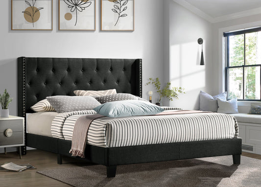 Katy Queen Platform Bed Charcoal HH760