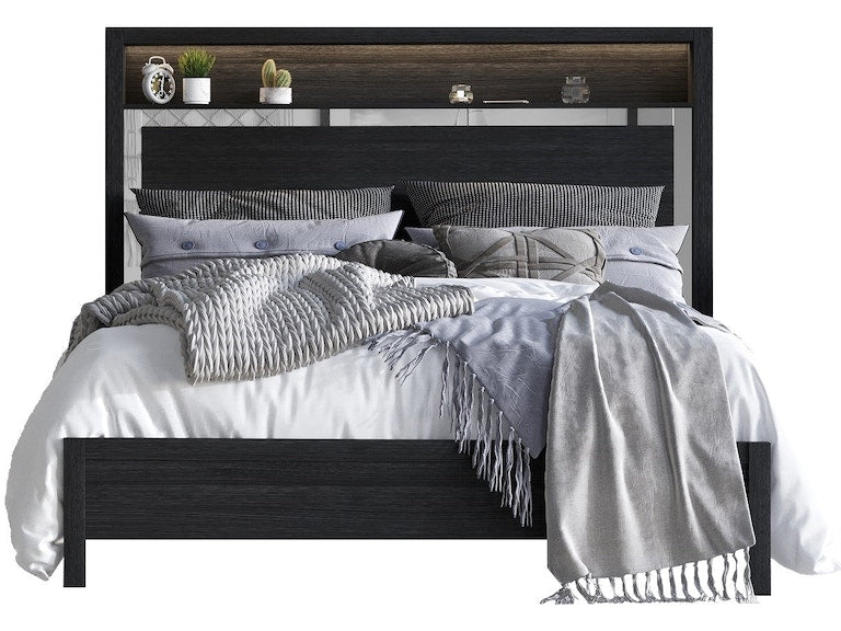 Bellante Melamine Black Bedroom Set SH 2216