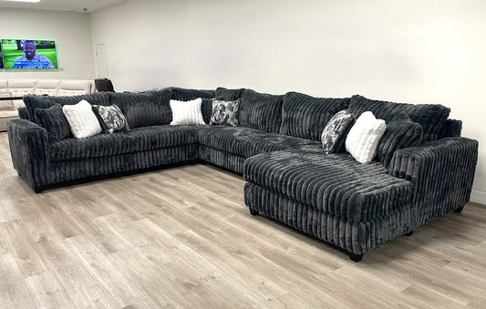 Charcoal 170" 4pc OVERSIZED Sectional 9900