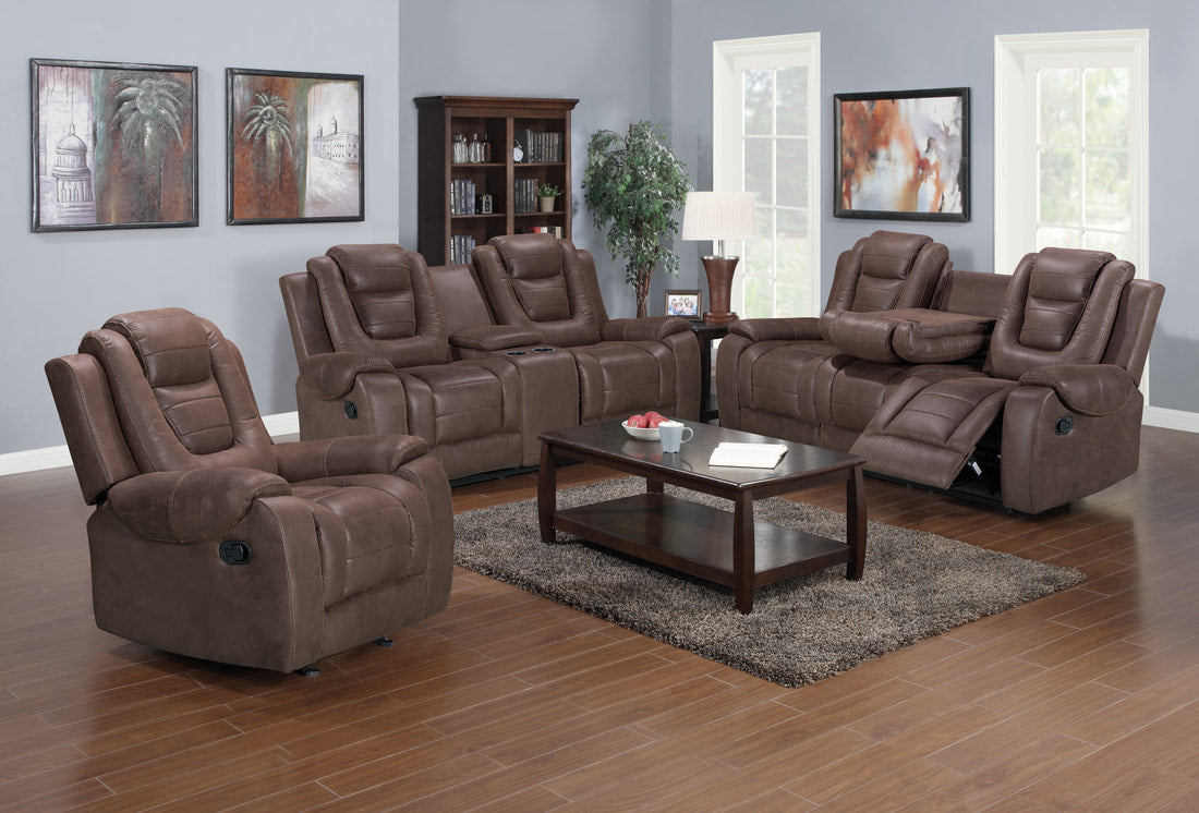 Jordan2017 Chocolate 3pc Reclining Living Room Set