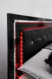 Kaydell Black LED Panel Bedroom Set B1420