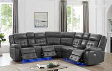 Load image into Gallery viewer, Amazon Gray POWER/LED Reclining Sectional 2022
