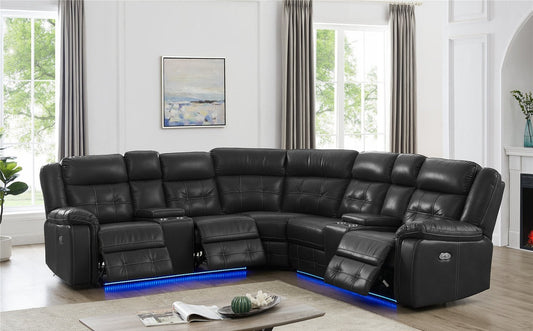 Amazon Black POWER/LED Reclining Sectional 2023