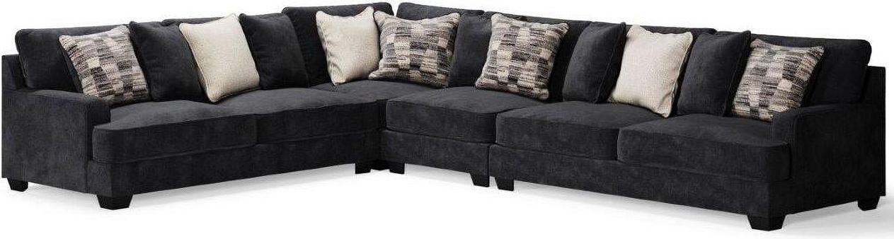 Lavernett Charcoal Fabric OVERSIZED 4pc Sectional 59603